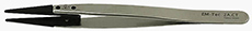 50-007020-EM-Tec 2A-CT ESD safe carbon fiber replaceable tip tweezers-flat wide tips